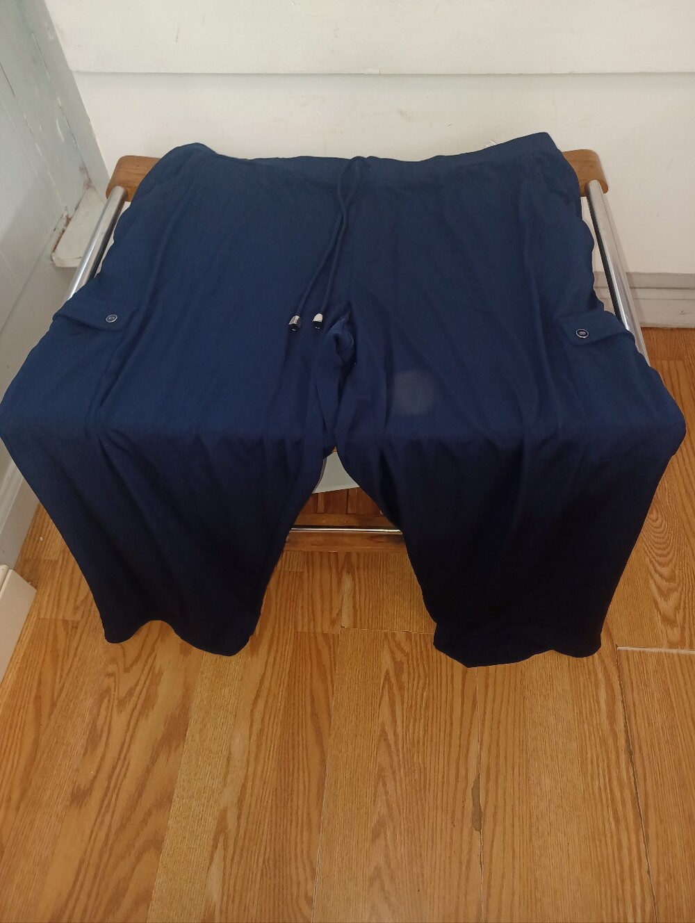 Susan Graver Deep Navy Pull-On Pants